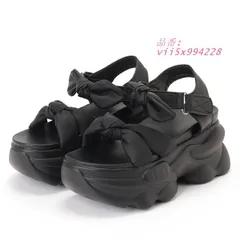 ツイスト リボン バックストラップ付き 厚底 サンダル レディース 身長アップ 夏 歩きやすい ボリューム 脚長効果 スタイルアッ  vii5x994228