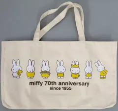 【中古】バッグ イエロー マチ付きBIGトートバッグ 70th Anniversary 「ミッフィー」