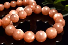 高発色 オレンジサンムーンストーン　9.5mm　ブレスレット  1個売り パワーストーン 天然石 _BG5981-95