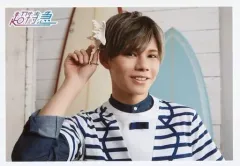 【中古】生写真(男性) 超特急/カイ(小笠原海)/横型・バストアップ・衣装白.青・右手頭/Bullet Train 5th Anniversary Tour 2017「Trans NIPPON Express」生写真 第28弾