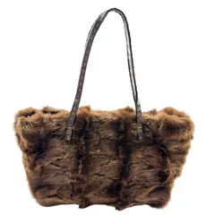 希少・美品】フェンディ FENDI ファーバッグ ミンク×スネーク ファー