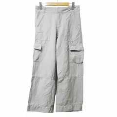 ダナキャランニューヨーク DKNY ワークパンツ カーゴパンツ リネン 4 M相当 チャコール ■MET1 X