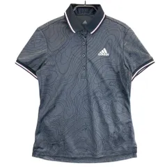 サイズ：M ADIDAS GOLF アディダスゴルフ DW6355 半袖ポロシャツ 総柄 ブラック系 [240101452281] ゴルフウェア レディース ストスト