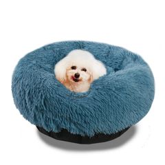 猫 猫 通年 大中小型犬用 ペットソファベッド 丸型 ペットマットもこもこ ふわふわ ペットハウス 洗えるペットクッション ペットベッド 暖かい ベッド (灰色青) ベッド 犬 Insvog