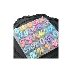 Ever garden 【筆記体ミニサイズ】 アルファベット シリコンモールド レジン uvレジン シリコン モールド アロマストーン 石膏 石鹸 キャンドル 樹脂 粘土 型 英字 イニシャル 小さい Ever garden 1