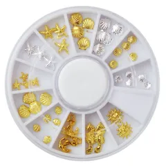 【送料無料】夏 セット シェル ヒトデ ジェルネイル ネイル パーツ ジェル ネイル用品 メタル スタッズ マリン サマー シェルパーツ メタルスタッズ スターフィッシュ ネイル工房  ネイル工房 【お試しセット 夏にオススメ★メタルパーツ】