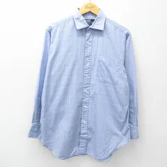 XL/古着 ラルフローレン 長袖 ブランド シャツ メンズ 90s ワンポイントロゴ PHILIP コットン 青他 ブルー チェック 25jun14 中古 トップス