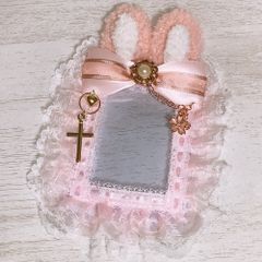 硬質ケースデコ 痛ロゼット トレカケース ピンク