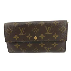 ルイヴィトン M61725 モノグラム ファスナー付き ポシェット・ポルトモネクレディ 長財布 LOUIS VUITTON ブラウン