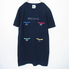 ピッコーネ ストライプ ドット刺繍 シャツ ワンピース 美品 40