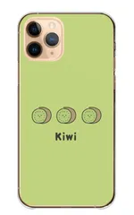 iPhone11Pro ケース カバー アイフォン11 プロ スマホケース ハードケース キウイ フルーツ 韓国 かわいい スマイル にこちゃん ゆるい ゆるキャラ パステル グリーン カラー01