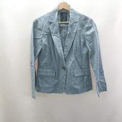 ◇ ⊇ NATURAL BEAUTY BASIC 長袖 テーラードジャケット サイズM ブルー系 レディース E  【1409240046479】