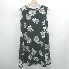 ◇ ⊂ Noela ノエラ 花柄デザイン - ミニ丈 花柄ミニ丈ノースリーブワンピース サイズS ブラック系 レディース E  【1507280009741】