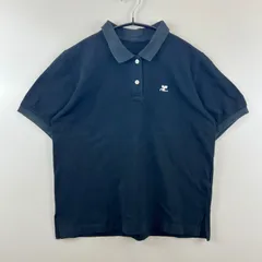 クレージュリブニットポロシャツ半袖　青　水色　襟　半端袖　xs courrges クレージュリブニットポロシャツ半袖青水色襟半端袖xs courrges