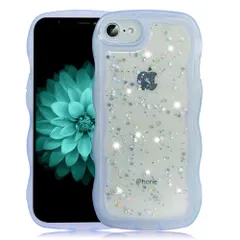 【特価商品】SE 3 iPhone SE 2 iPhone 8 iPhone 7 iPhone 兼用 ケース クリア キラキラ かわいい tpuソフトケース 薄型 傷防止背面 滑り止め YUYIB 指紋防止 ストラップホール付き スマホケース アイホンSE3