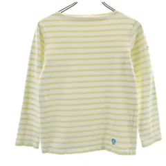 オーシバル フランス製 ボーダー柄 長袖 バスクシャツ 0 ホワイト×グリーン系 ORCIVAL ロンT レディース