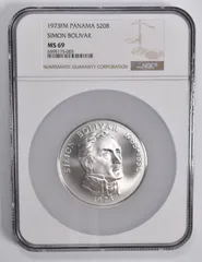 パナマ 20バルボア 銀貨 1973年 131g 大型銀貨 パナマ 20バルボア 銀貨 1973年 131g 大型銀貨 - メルカリ