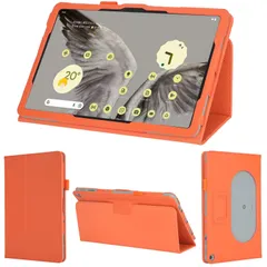新品 wisers google Pixel Tablet 専用 タブレットケース (オレンジ) 10.95インチ 対応 (タッチペン/保護フィルム 付き/スタンドタイプ) タブレットカバー 2023 2024 新型
