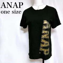 Y2K ANAP 半袖Tシャツ ゴールドロゴ レディース プルオーバー フリー黒