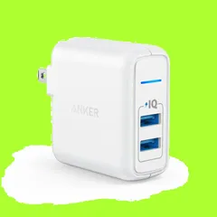 【新着商品】【PSE技術基準適合/PowerIQ搭載/折りたたみ式プラグ搭載/旅行に最適】 iPhone/iPad/Galaxy 2ポート) 24W (USB充電器 その他Android各種対応 Elite 2 (ホワイト) PowerPort Anker