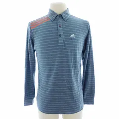 アディダス adidas テーラーメイド ゴルフ ゴルフウェア ポロシャツ ボタンダウン 長袖 総柄 M グレー 赤 レッド トップス /BT