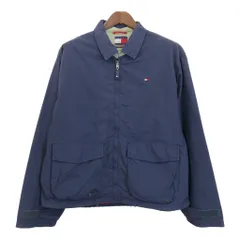 TOMMY HILFIGER トミーヒルフィガー ナイロン スイングトップ ジャケット ネイビー (メンズ L) 中古 古着 R9873