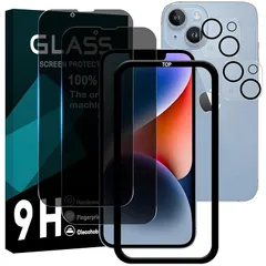 対応 iPhone 14 ガラスフイルム 覗き見防止 【2+2枚セット AGC旭硝子 ガイド枠付き 】iPhone14 フイルム のぞき見防止 (2枚) + レンズ保護フィルム (2枚) アイフォン14 液晶 保護フィルム のぞき見 プライバシーフィルム 