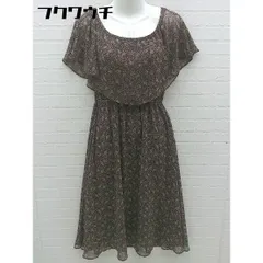 ◇ N. Natural Beauty Basic 総柄 オフショル 半袖 ロング ワンピース サイズM ボルドー系 レディース 【中古】 【1101260001703】