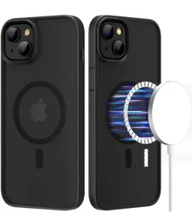 iPhone 14 Plus対応ケース memumiマグネット搭載 TPU 滑り止め ワイヤレス充電対応 軍事レベル落下保護 耐衝撃 すり傷防止 6.7インチ(ブラック)のサムネイル