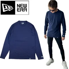 ニューエラ NEWERA 長袖Tシャツ 長袖 ヘリテージ NEA102 ネイビー ロゴ ワンポイント 丸首 クルーネック メンズ レディース ユニセックス シンプル NEWERA HERITAGE BLEND LONG SLEEVE 新品 正規品 未使用品