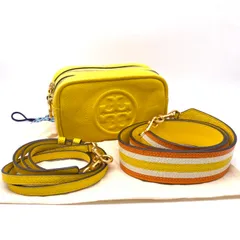 【中古】美品 TOPY BURCH トリー バーチ ロゴ 2way レザー ショルダー バッグ eH07133A