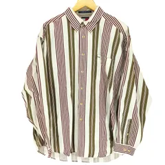 トミーヒルフィガー TOMMY HILFIGER ストライプ柄裾ロゴ刺繍BDシャツ メンズ JPN：XL 