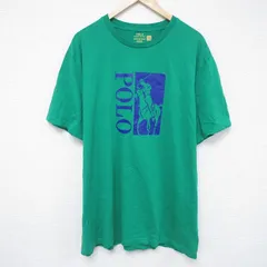 XL/古着 ラルフローレン 半袖 ブランド Tシャツ メンズ ビッグポニー 大きいサイズ コットン クルーネック 緑 グリーン 25jun06 中古
