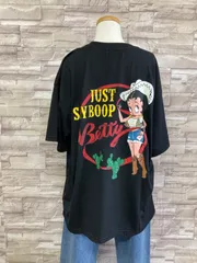 新品　ベティちゃんBettyBoop ベティブープ半袖Tシャツゆったりウエスタンブラック