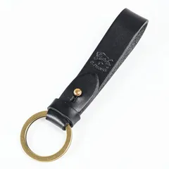 新品 イルビゾンテ IL BISONTE キーリング キーホルダー メンズ レディース バケッタレザー ブラック SKH019PG0001BK109 【ネコポス限定】