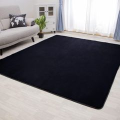【特価商品】選べる28 200×250cm 滑り止め付 約3畳 ラグ 軽量設計 超高密度マイクロファイバー生地使用 カーペット 丸洗いOK オールシーズン快適に使用 フリーリー 無地・ブラック