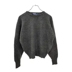 Polo by Ralph Lauren ポロ ラルフローレン ウールニットセーター グレー(メンズ M)中古 古着 V2423