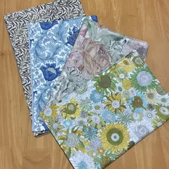 ランチョンマット４枚セット/リバティ・タナローン・ウイリアムモリス使用/３０×４０＆３５×４５/生活雑貨まゆみん