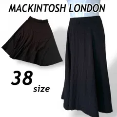 MACKINTOSH LONDON マッキントッシュ ロンドン レディース フレアスカート 38 ロング Aライン G5S87-109-28  ジャガード 三陽商会 ブラック系 (B4)★