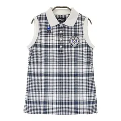 サイズ：00 PEARLY GATES パーリーゲイツ  ノースリーブ ポロシャツ チェック柄 ネイビー系 [240101448633] ゴルフウェア レディース ストスト