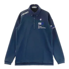 サイズ：M LECOQ GOLF ルコックゴルフ 2024年モデル 長袖ポロシャツ  ネイビー系 [240101335100]# ゴルフウェア メンズ ストスト