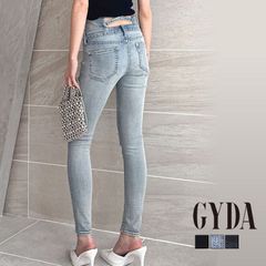【即納】H/W ウエストクロススキニーデニムパンツ GYDA ジェイダ 072512418301 gyda レディース インディゴ ブルー ブラック GYDA デニム GYDA パンツ ハイウエストデニム ハイウエストスキニー ストレッチデニム 新品 正規品