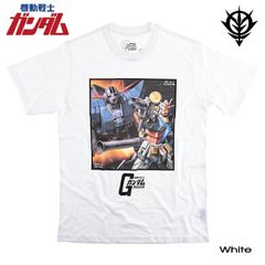 기동전사 건담 T셔츠 GUNDAM 지옹 건담 반소매 맨즈 상품 지온군 모빌 슈트 자크즈 곡 암롤레이 샤아 역수입 애니메이션 OTAKU 화이트 화이트 스트리트 댄스 콜렉터 아버지의 날 선물 생일 선물