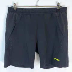リーニン ゲームパンツ ハーフパンツ L ブラック LI-NING バドミントンウェア