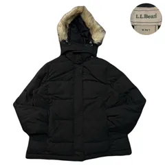 LLBean エルエルビーン DownJacket ダウンジャケット Hoodie パーカー フード付き Fur ファー付き Polyester ポリエステル Nylon ナイロン Down ダウン Black ブラック 黒 Mのサムネイル