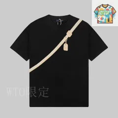 【今日WTO】Louis Vuitton 秀場限定 斜肩?包プリント Tee-AQ96