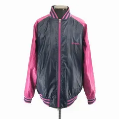 Columbia★フルダブルジップ中綿ブルゾン【XL/ネイビー×ピンクパープル】ジップポケット/胸元ロゴ刺繍/裾袖リブ/コロンビア◆BC185W<sale>