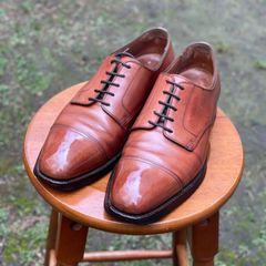 クロケットアンドジョーンズ製PEAL&CO　キャップトゥ　ストレートチップ　6.5E
