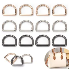 新着商品 Dカン キーホルダー 3色 12個セット D型カラビナ 四角 スプリングフック 開閉式Dカン 留め金具 おしゃれ 持ち手 バッグ部品 DIY パーツ 手作り もち手 バッグ 手芸 修理用 交換用 装飾 パーツ 補修 金具 ハンドメイド