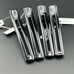 【新品】ヘアアクセサリー 4本セット ヘアクリップ  ブラック シンプル◆
